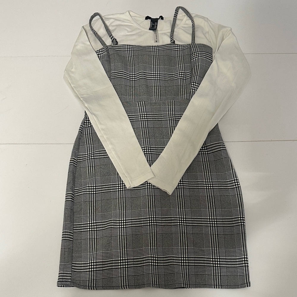 Forever 21 Black and White Plaid Dress